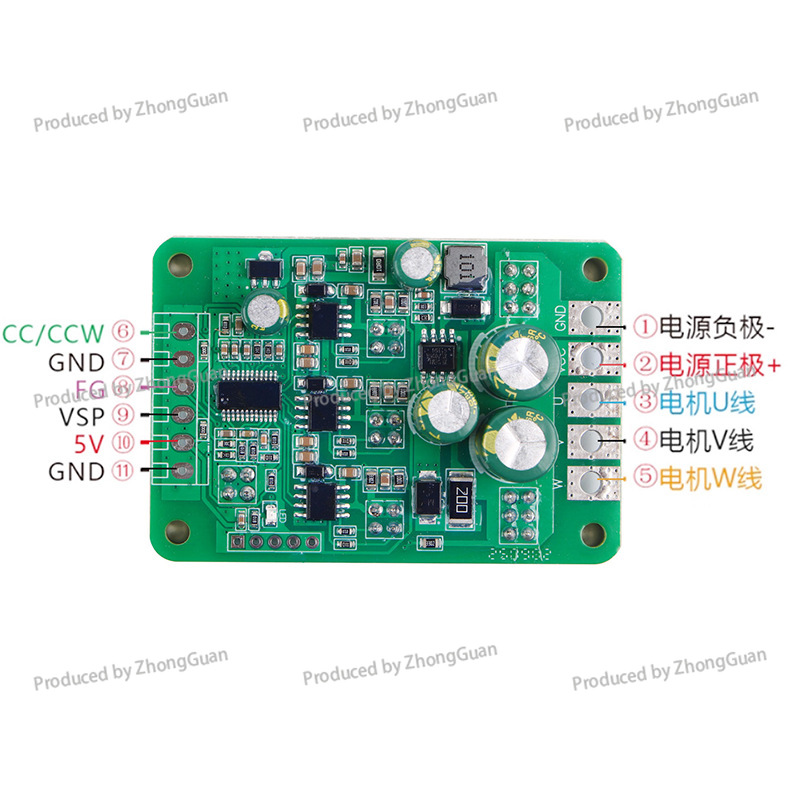 500w 24v High-power Brushless  - đánh giá và giá Motor Driver Module
