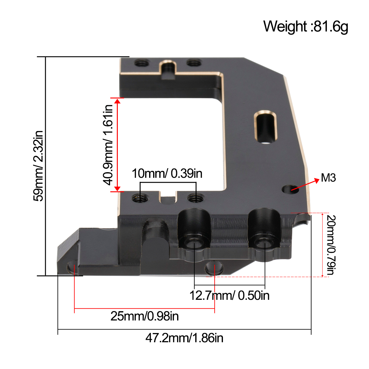 Machined Brass Servo Mount Bra - đánh giá và giá Servo Bracket