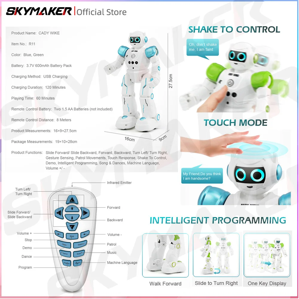 JJRC R11 RC Robot CADY WIKE Ge - đánh giá và giá Line Follower Robot