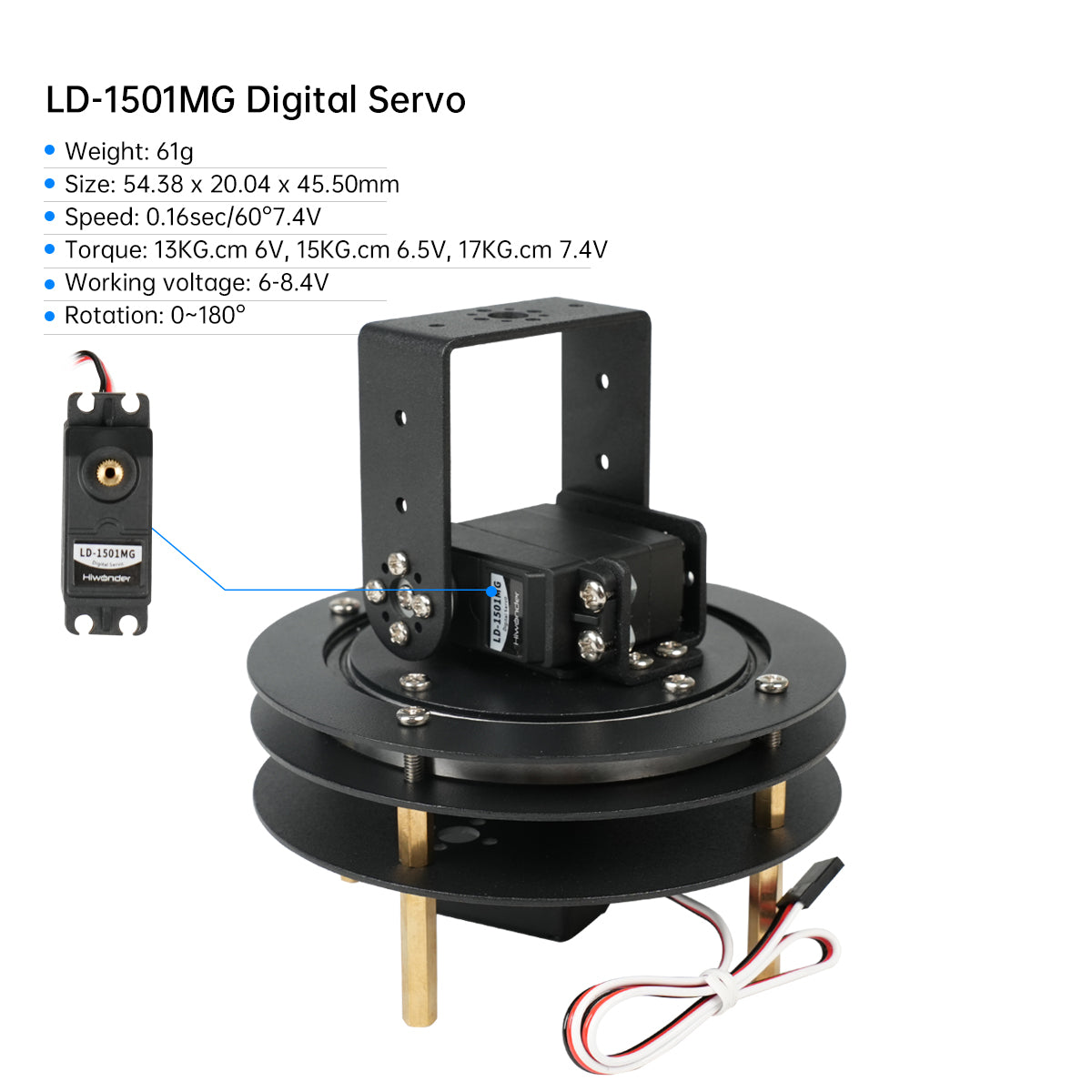 Hiwonder Unassembled 2 DOF Pan - đánh giá và giá Servo Bracket