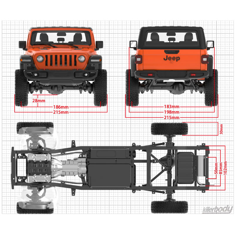 1/10 Killerbody 48765 RC Car H - đánh giá và giá Robot Car Kit