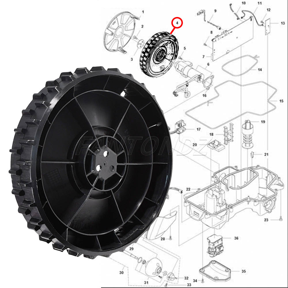1/2PCS Gardena Front Wheel For - đánh giá và giá Robot Wheel