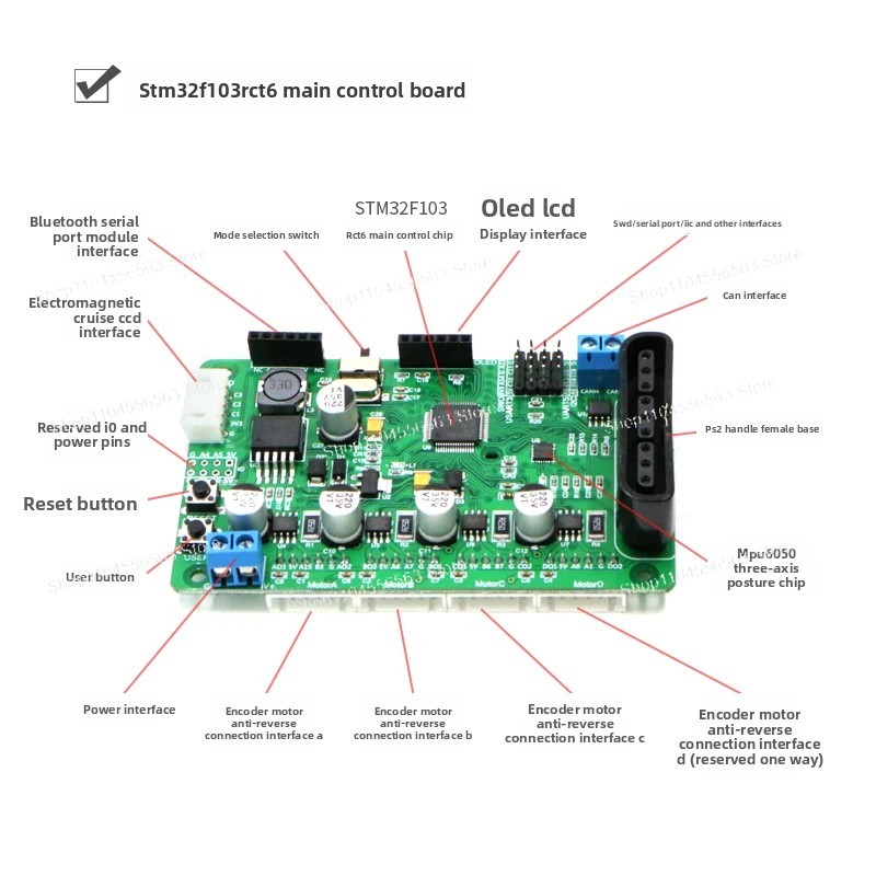 32-bit MCU Main Control Board  - đánh giá và giá Line Follower Robot