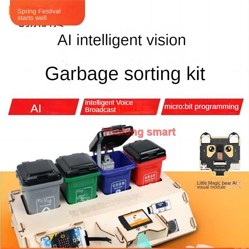 Waste Sorting Robot Kit AI Vis - đánh giá và giá Microbit